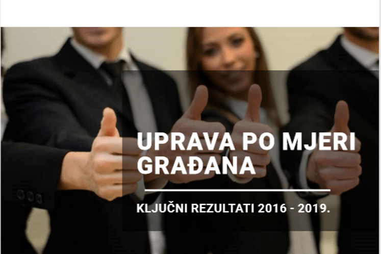 Uprava po mjeri građana -Ključni rezultati 2016-2019 MNE