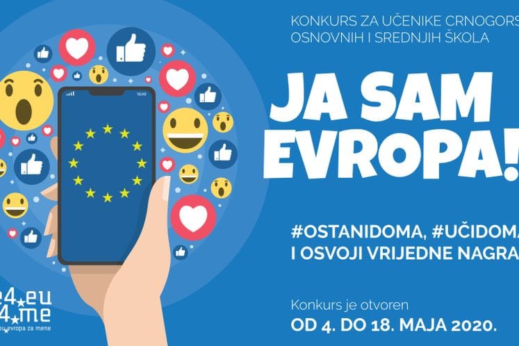 Konkurs za učenike crnogorskih osnovnih i srednjih škola "Ja sam Evropa!“