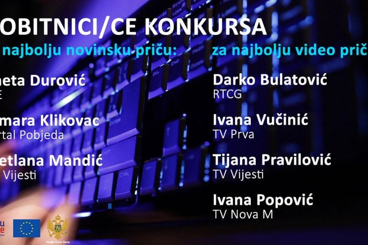 Nagrade za sedam crnogorskih novinara