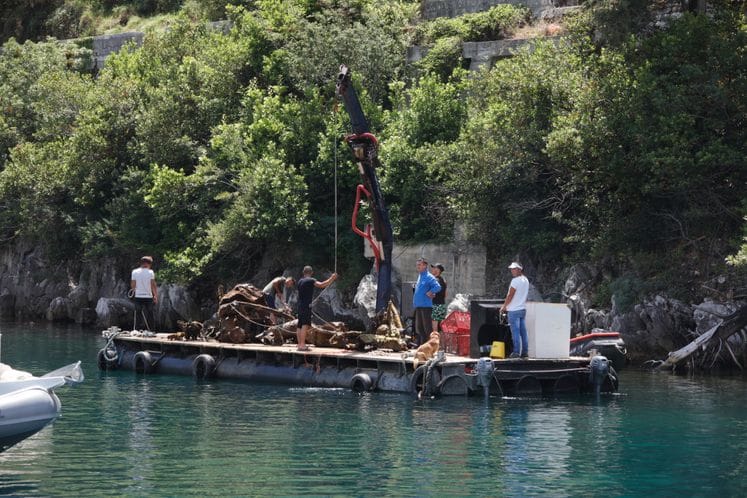 Saopštenje: Uspješno realizovana akcija čišćenja u Bokokotorskom zalivu – prikupljeno više od pet tona otpada