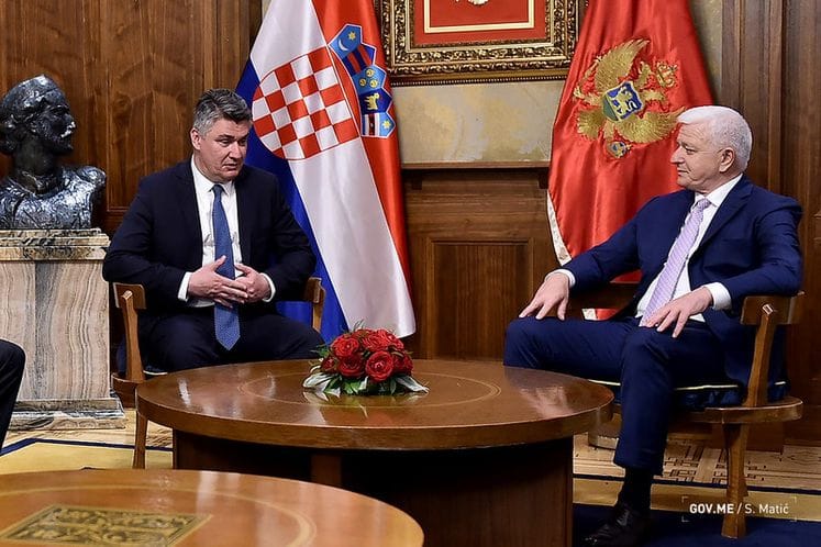 Premijer Duško Marković razgovarao sa predsjednikom Hrvatske Zoranom Milanovićem: Hvala hrvatskoj državi i narodu na podršci Crnoj Gori