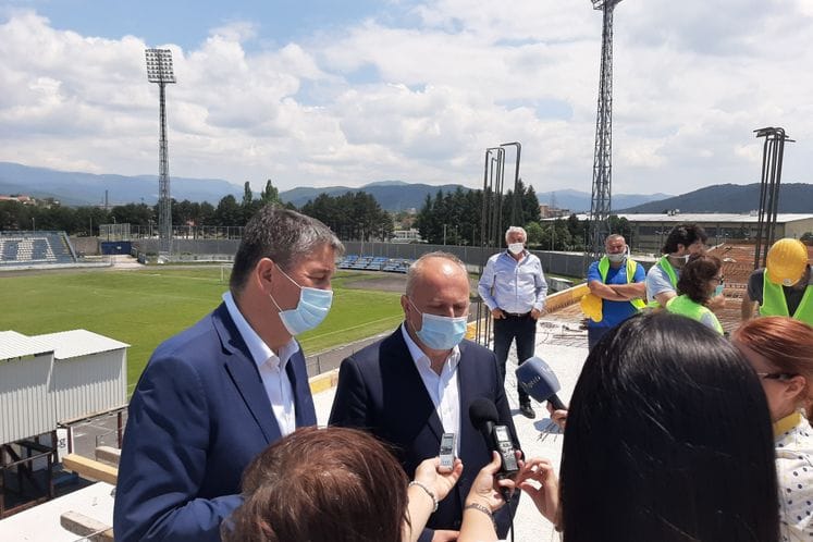 Nuhodžić i Grbović obišli gradilišta: Dom za stare i tribina Sutjeske u zadovoljavajućoj dinamici