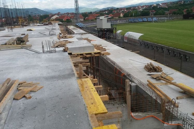 Napreduje izgradnja tribine fudbalskog stadiona u Nikšiću