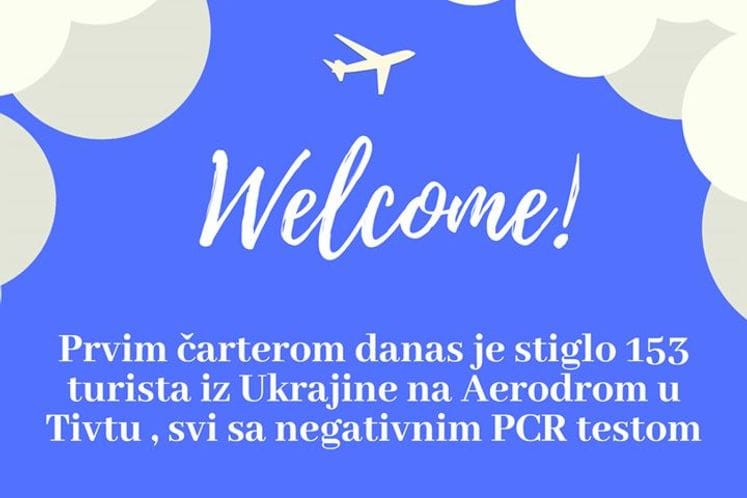 Saopštenje: Ukrajinci će skoro svakodnevno čarterima dolaziti u Crnu Goru