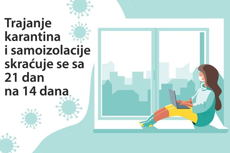 NKT odlučio na predlog IJZ da skrati karantin i samoizolaciju sa 21 dan na 14 dana