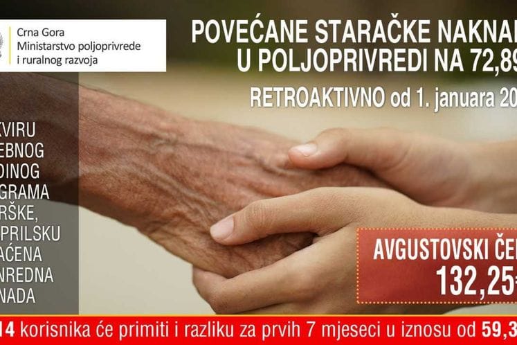 Povećane staračke naknade u poljoprivredi