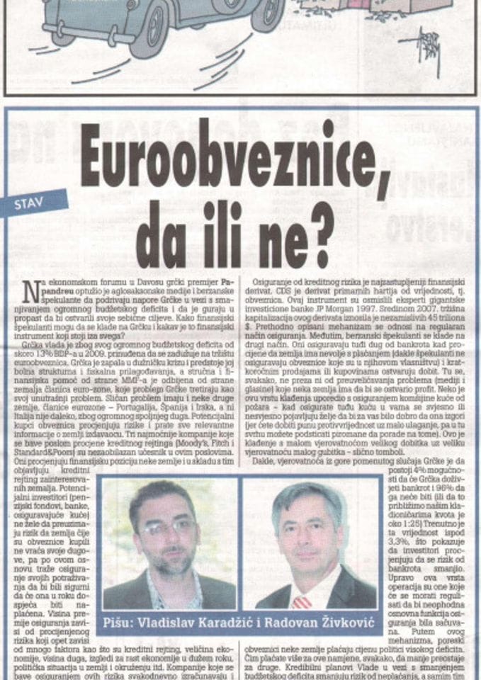 Euroobveznice da ili ne