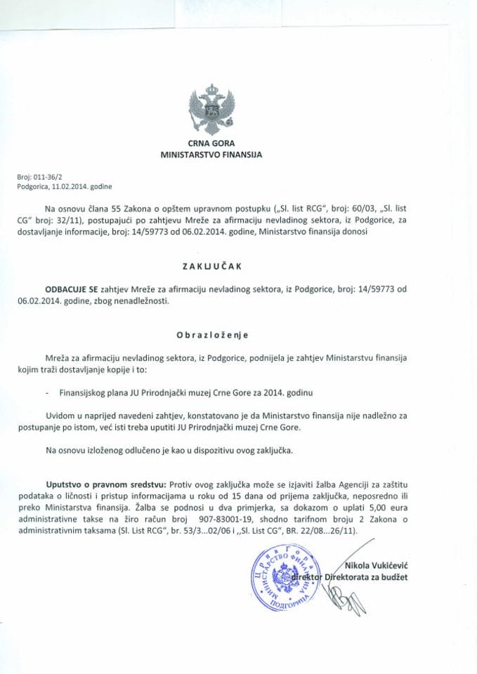 Rjesenje 011-36-2 MANS