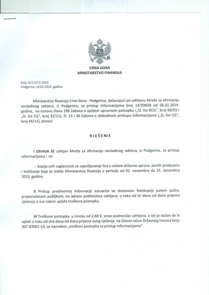 Rjesenje br. 011-37-2 MANS