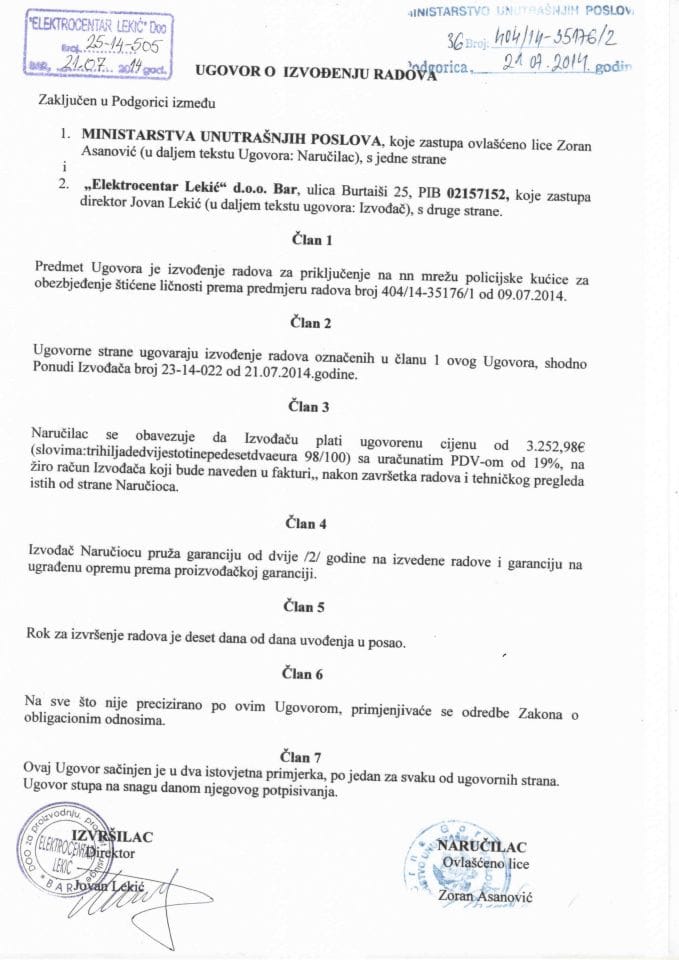 Ugovor o izvođenju radova