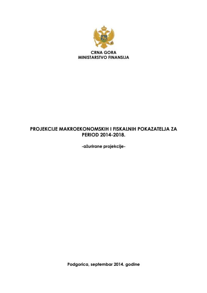 Projekcije makroekonomskih i fiskalnih pokazatelja za period 2014-2018