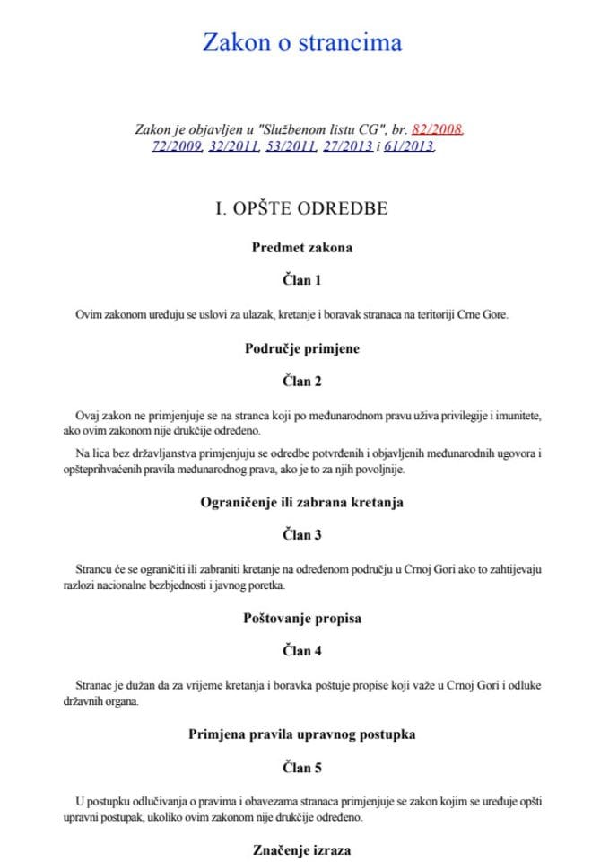 Zakon o strancima-prečišćen