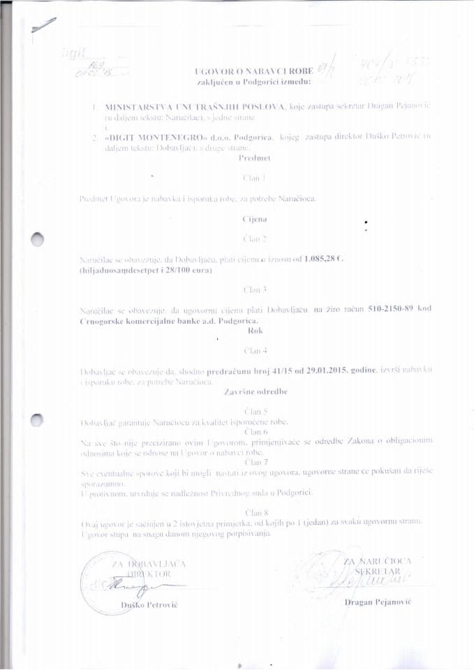 Ugovor-Nabavka robe, 404-15-5533 