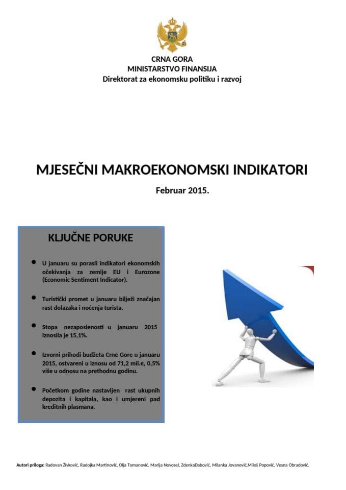 MJesečni makroekonomski indikatori februar 2015