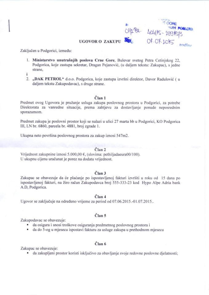 Ugovor o zakupu poslovnog prostora, 404-15-29975-3