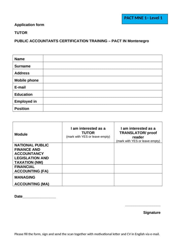 PACT_MNE1_Application