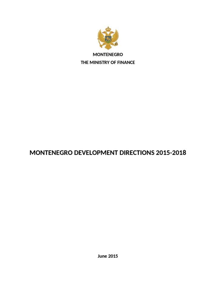 Montenegro Development Directions 2015-2018