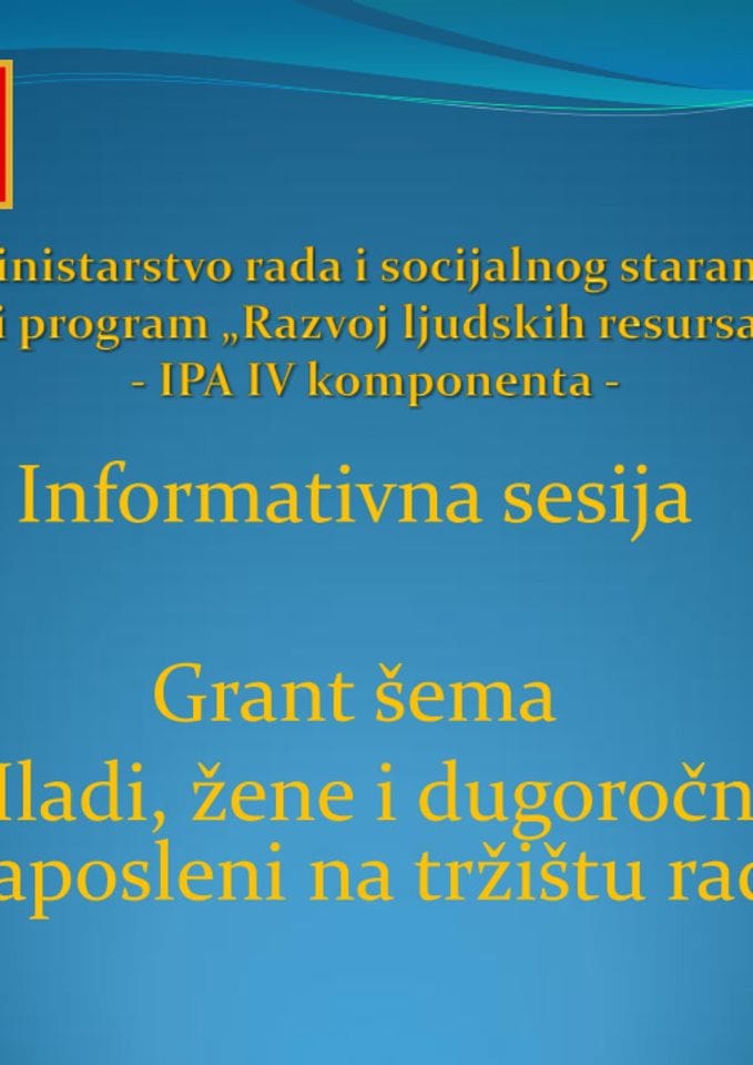 Prezentacija za info dane - grant sema 1.1. MRSS