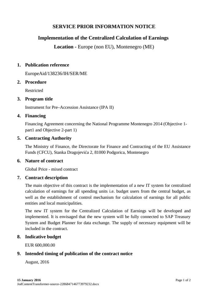 PIN - Component III