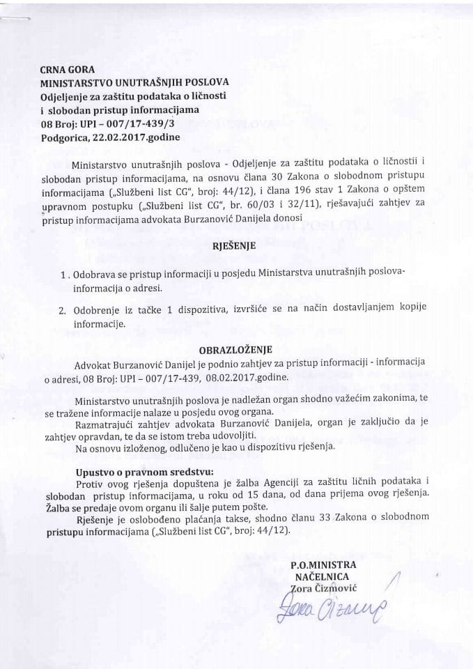 rješenje br 007-17-439-3