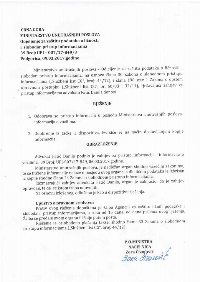 rješenje br 007-17-849-3