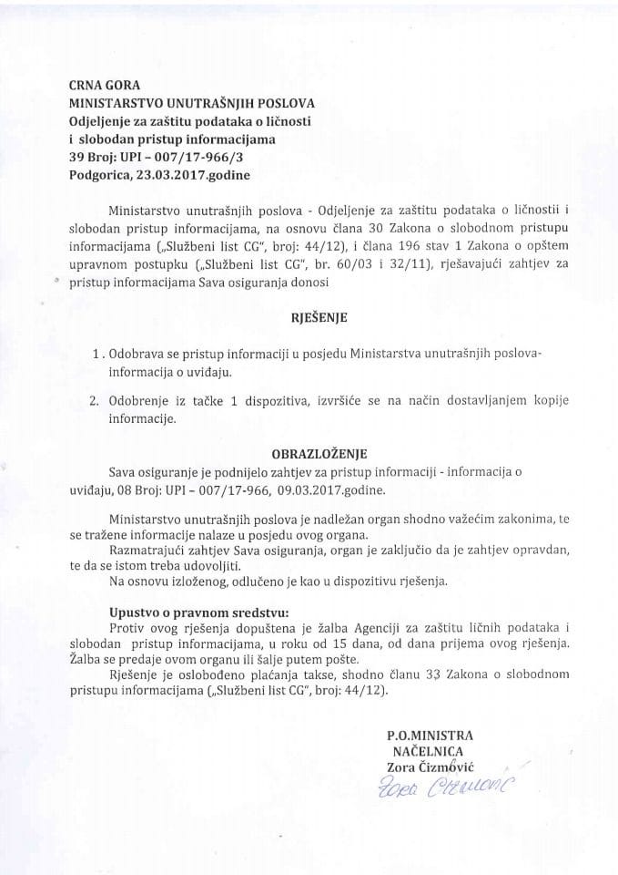 Rješenje br 007-17-966-3