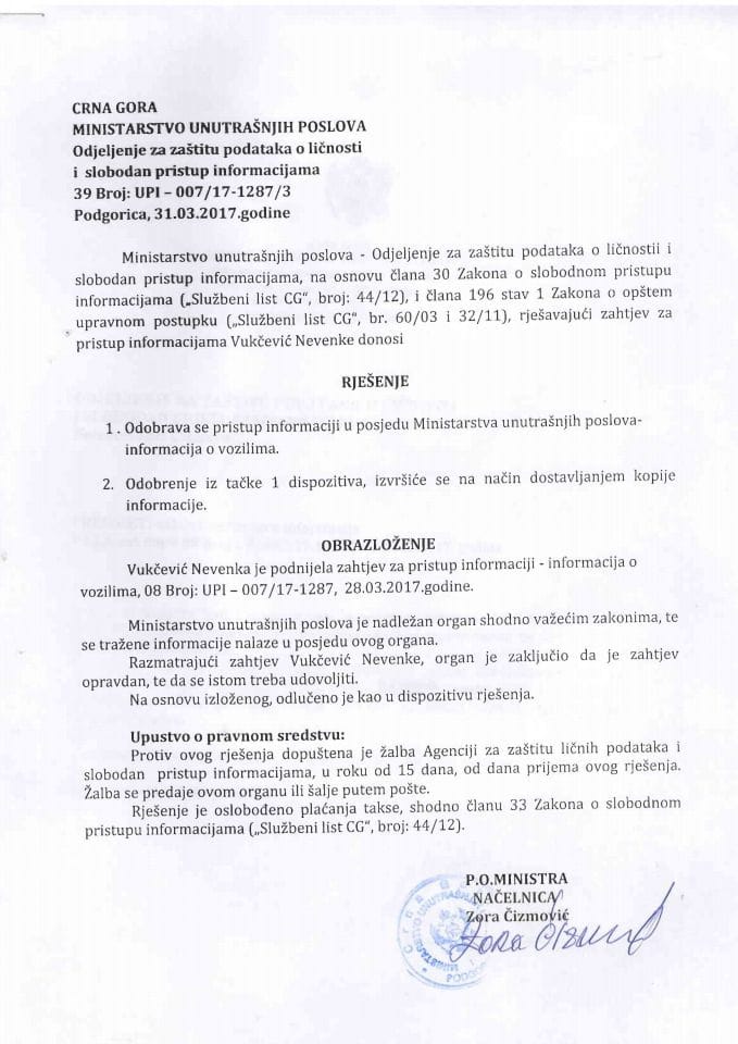 rješenje br 007-17-1287-3