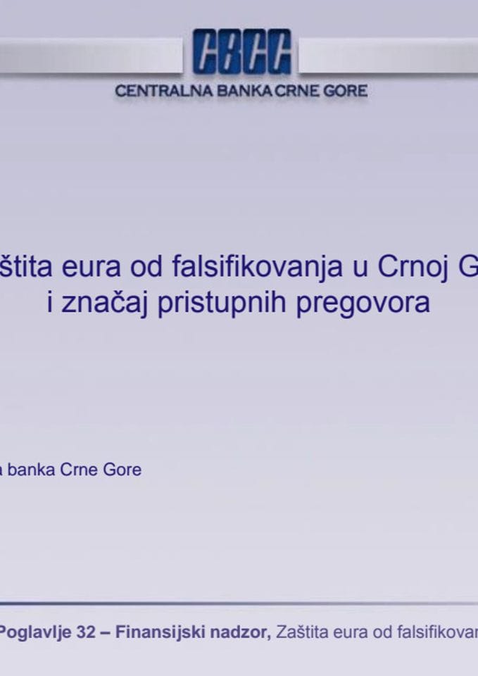 Prezentacija Dejana Levicara, sefa Nacionalnog centra za analizu novcanica i clana Radne grupe