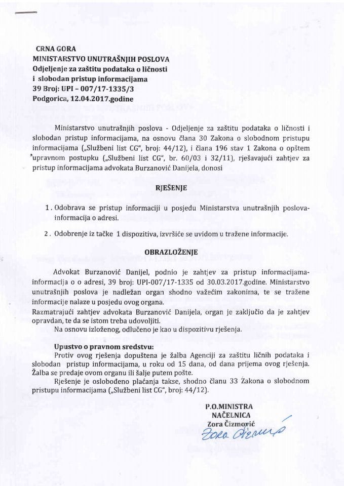 rješenje br 007-17-1335-3