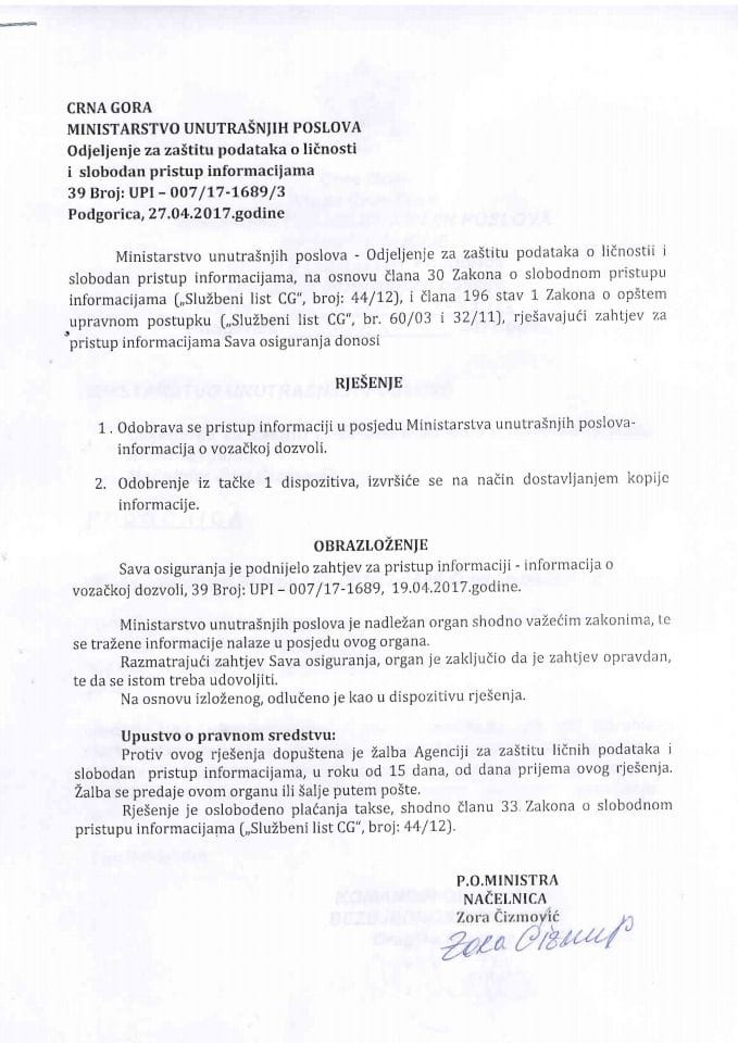 rješenje br 007-17-1689-3