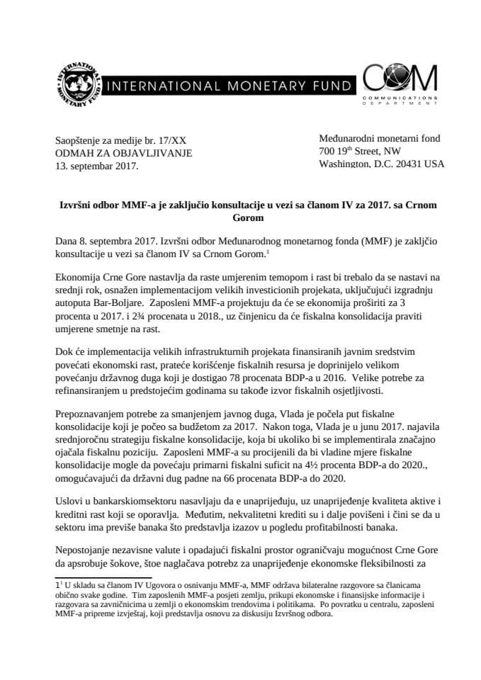 Saopštenje za medije