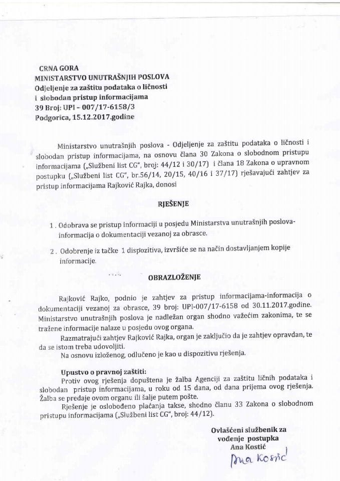 rješenje br 007-17-6158-3