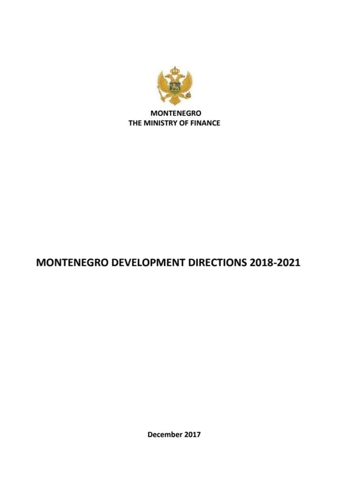 Montenegro Development Directions 2018-2021