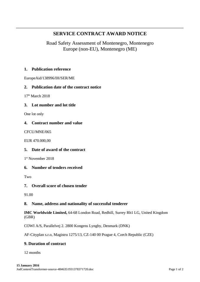 b14a_awardnotice_internationalcalls_en road safety