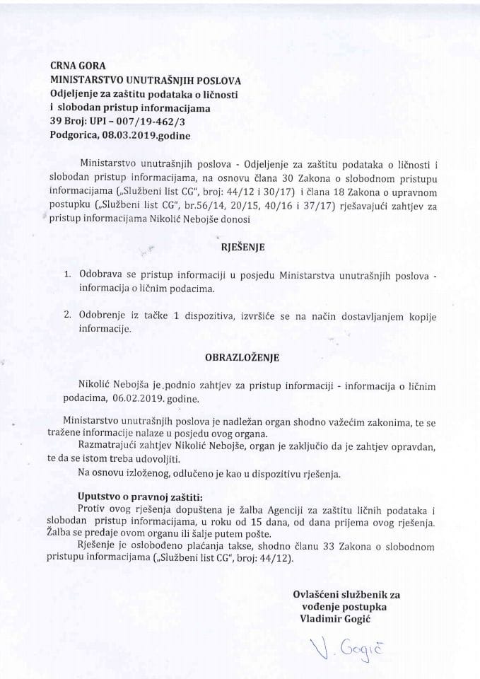 rješenje br 007-19-462-3