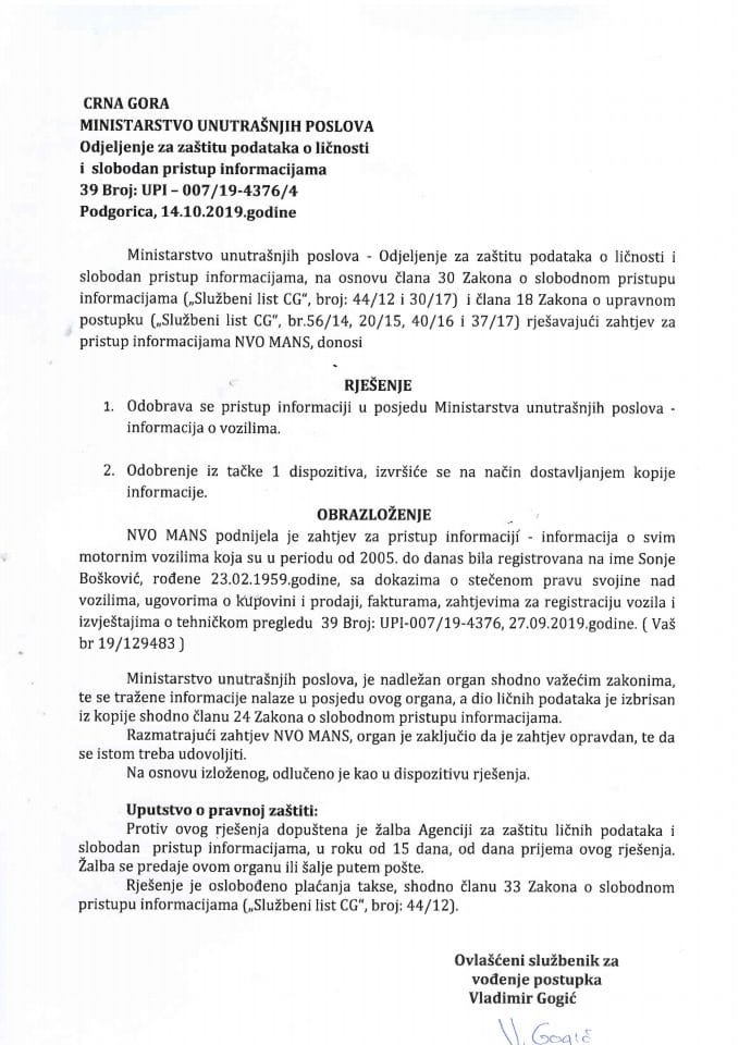 rješenje br 007-19-4376-4