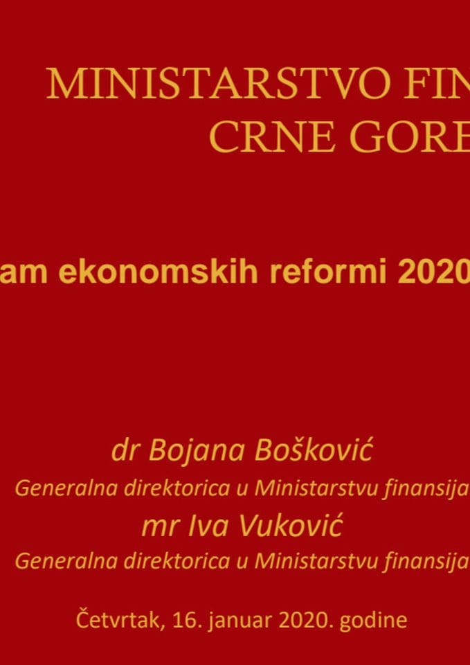 Prezentacija - Program ekonomskih reformi 2020-2022