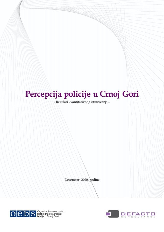 Percepcija policije u Crnoj Gori-istraživanje