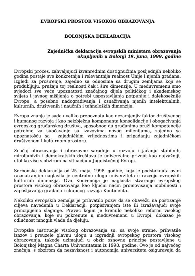 Bolonjska deklaracija