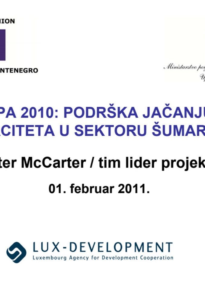 Prezentacija vođe projektnog tima Pitera Mekkartera 