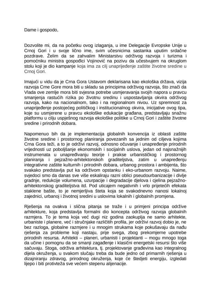 Nikola Bertolini -šef operativnog sektora Delegacije Evropske unije u Crnoj Gori