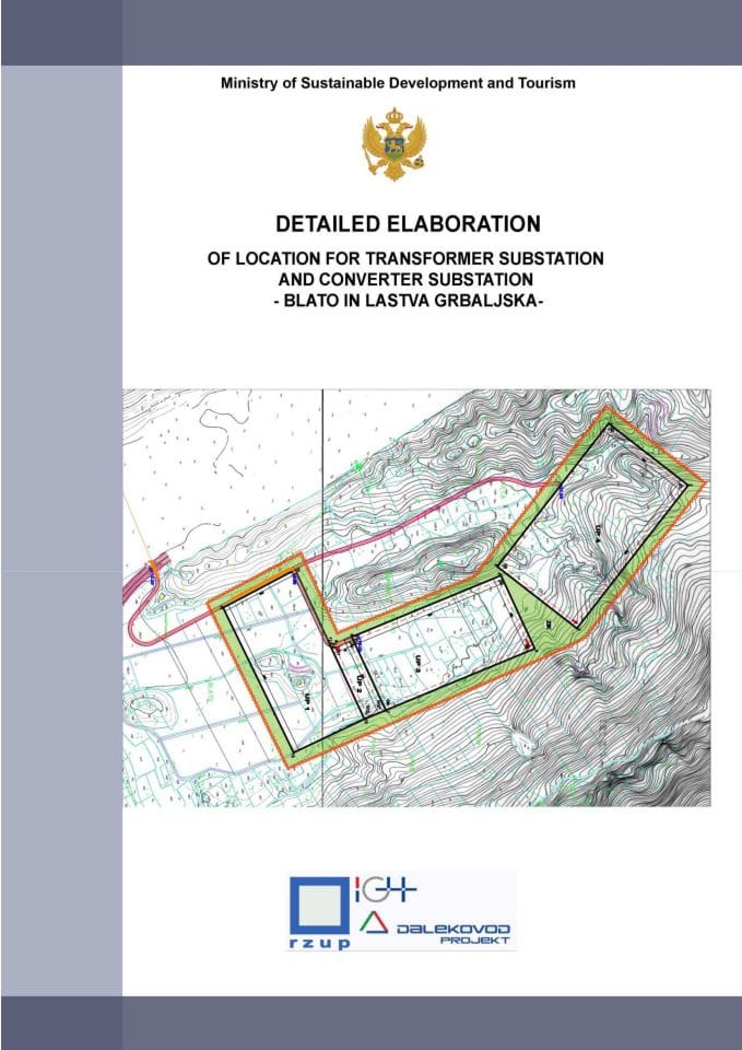 Converter and transformation stations site Blato in Lastva Grbaljska