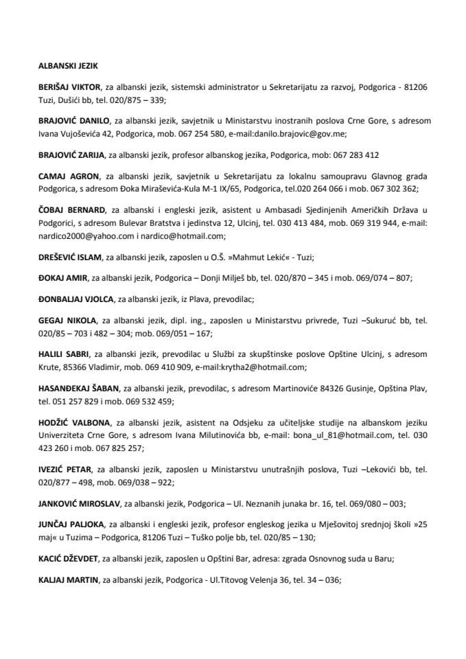 Sudski tumaci -26 septembra