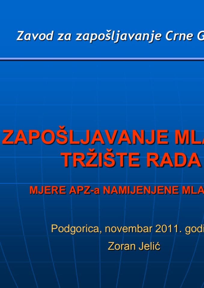 Prezentacija direktora Zavoda za zapošljavanje Zorana Jelića