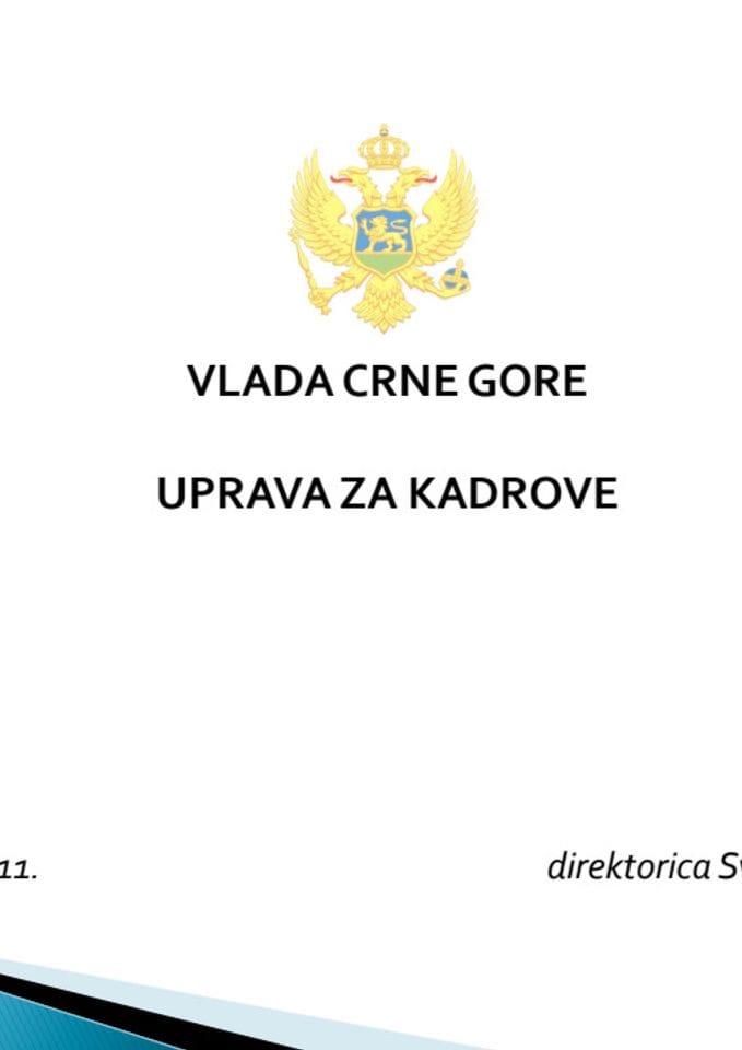 Prezentacija direktora Uprave za kadrove Svetlane Vuković