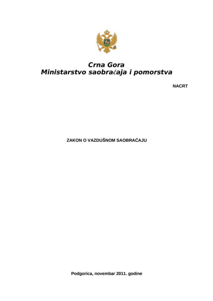 Nacrt Zakona sa Programom javne rasprave