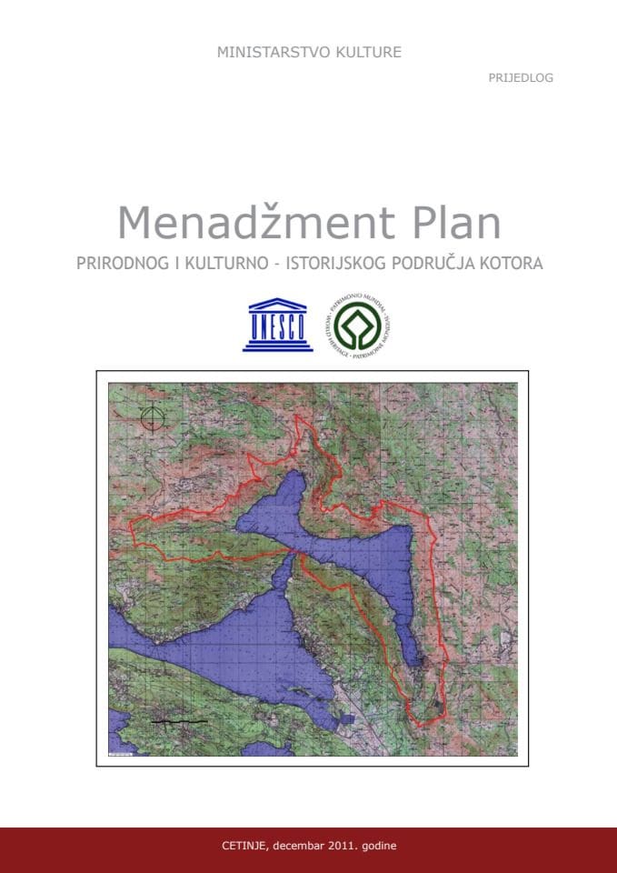 Менадзмент план природног и културно-историјског подручја Котора