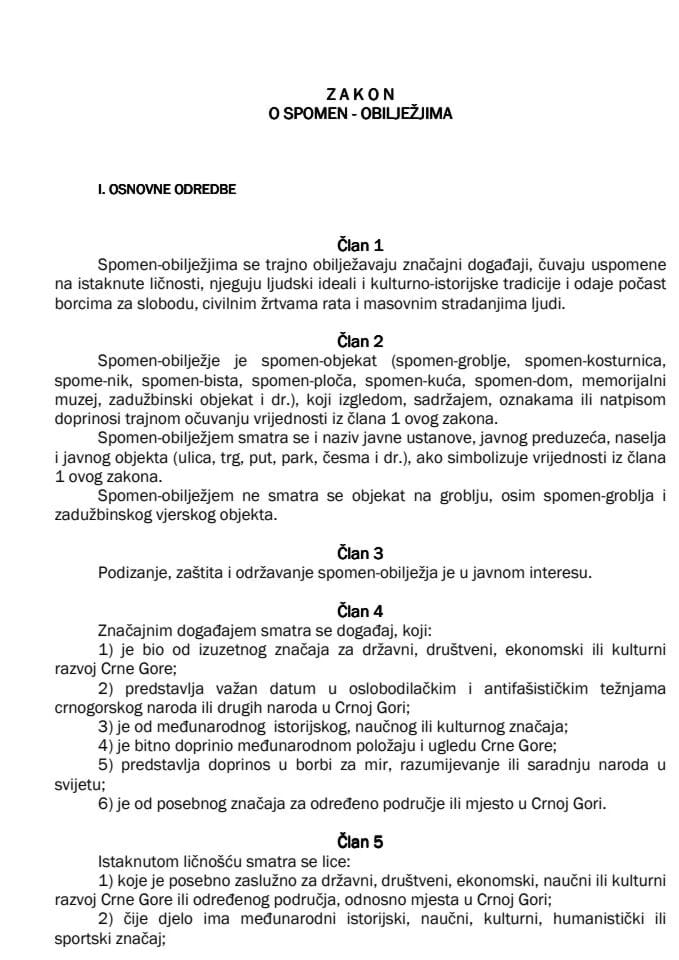 Zakon o spomen-obilježjima