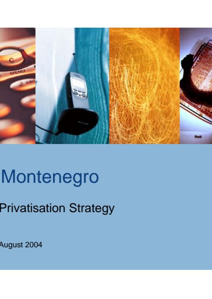 Montenegro Telecom Privatisation Strategy