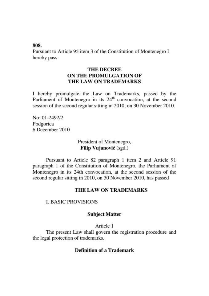 Trademark Law